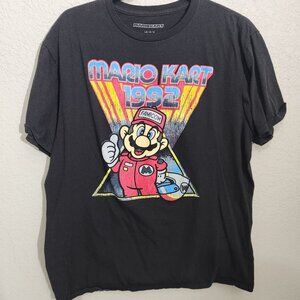 Mario Kart Shirt Mens size Large Graphic Prink Black